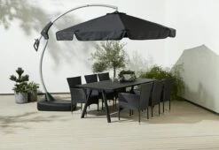 Parasol Déporté HAUGESUND Ø300 Noir -Magasin De Meubles 150533