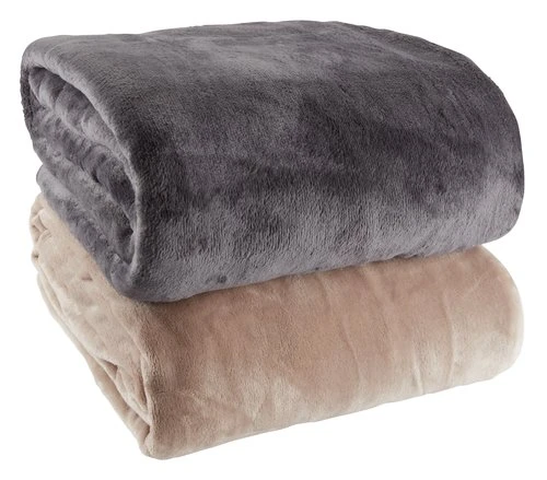 Plaid GULSKOLM 220x240 Polaire Taupe 2 Plaid GULSKOLM 220x240 Polaire Taupe – Image 2