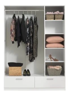 Armoire ELLESTED 144x200 Blanc -Magasin De Meubles 160185