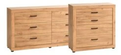 Commode 4 Tiroirs LINTRUP Chêne -Magasin De Meubles 162125