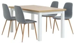 MARKSKEL L150/193 Table + 4 JONSTRUP Bleu Clair