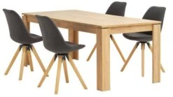 LINTRUP L190/280 Table Chêne +4 DREJHUS Chaises Anthracite
