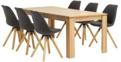 LINTRUP L190/280 Table Chêne +4 DREJHUS Chaises Anthracite 6 LINTRUP L190/280 Table Chêne +4 DREJHUS Chaises Anthracite -Magasin De Meubles 163766