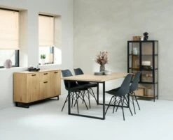 Vitrine TRAPPEDAL Chêne/noir -Magasin De Meubles 165135