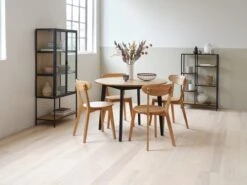 Étagère TRAPPEDAL 5 Tablettes Chêne/noir -Magasin De Meubles 165153