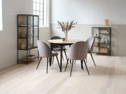 Étagère TRAPPEDAL 5 Tablettes Chêne/noir -Magasin De Meubles 165154