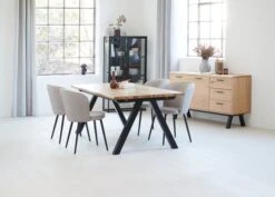 SANDBY L210 Table Chêne Naturel + 4 RISSKOV Chaises Gris C. 5 SANDBY L210 Table Chêne Naturel + 4 RISSKOV Chaises Gris C. -Magasin De Meubles 165162 1