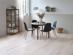 Table JEGIND Ø105 Chêne/noir -Magasin De Meubles 165259 1