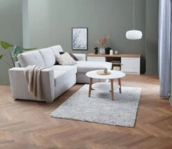 Table Basse JEGIND Ø80 Blanc/naturel -Magasin De Meubles 165278