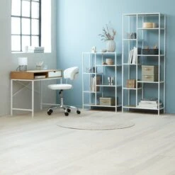 Étagère TRAPPEDAL 7 Tablettes Chêne/b. -Magasin De Meubles 165286