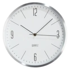 Horloge Murale HALVOR Ø30cm Argenté