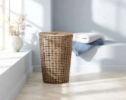 Panier à Linge CURT Ø40xH55cm A/couv. -Magasin De Meubles 166951