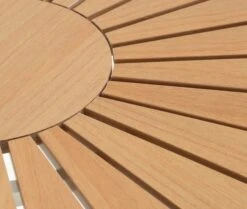 Table De Jardin RANGSTRUP Ø130 Naturel/noir -Magasin De Meubles 177139