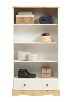 Armoire ROLD 82x153 Blanc/brun -Magasin De Meubles 179684