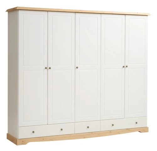 Armoire ROLD 251×216 Blanc/pin