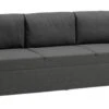 Canapé Convertible MARSLEV 3 Places Tissu Gris Foncé