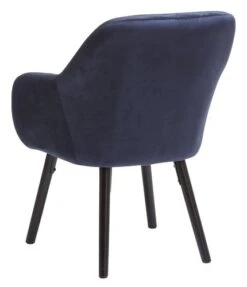 Fauteuil UDSBJERG Velours Bleu -Magasin De Meubles 185435