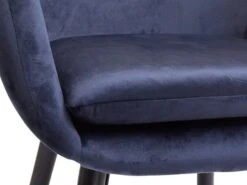 Fauteuil UDSBJERG Velours Bleu -Magasin De Meubles 185437