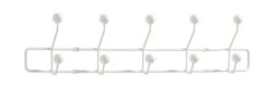 Porte-manteaux GREVINGE 5+5 Crochets Blanc