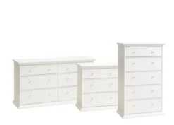 Commode 3+3 Tiroirs FREDENSBORG Blanc -Magasin De Meubles 185887