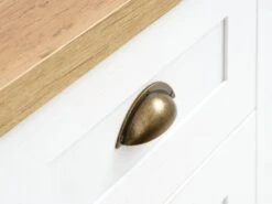 Commode 4 Tiroirs 1 Porte MARKSKEL Blanc/chêne -Magasin De Meubles 185890