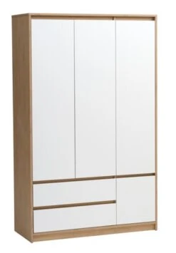 Armoire BILLUND 119x193 Blanc/chêne