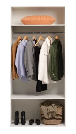 Armoire HELSTRUP 97x208 Brillant/blanc -Magasin De Meubles 185944