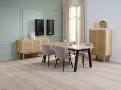 Chaise RISSKOV Tissu Gris Clair/noir -Magasin De Meubles 186210 1