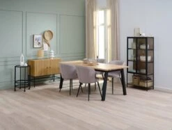 Chaise RISSKOV Tissu Gris Clair/noir -Magasin De Meubles 186213 2