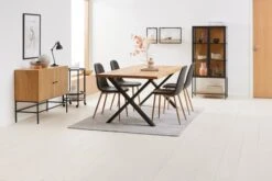 Étagère Murale TRAPPEDAL 2 Pcs/pqt Coloris Chêne/noir -Magasin De Meubles 186231 1