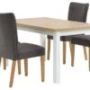 MARKSKEL L150/193 Table + 4 NORDRUP Chaises Gris