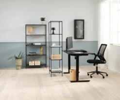 Étagère HORBELEV 5 Tablettes Larges Noir -Magasin De Meubles 188033 1