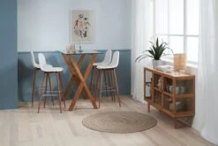 Royal Oak Table De Bar AGERBY 70x120 Verre/chêne -Magasin De Meubles 188044 1