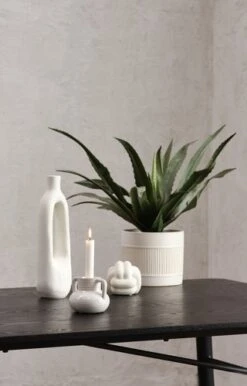 Vase INGEMAR L10xL8xH34cm Blanc -Magasin De Meubles 188197