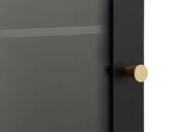 Armoire Murale HASTRUP 1 Porte Verre Noir -Magasin De Meubles 188645