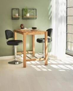 Étagère Murale TRAPPEDAL 2 Pcs/pqt Coloris Chêne/noir -Magasin De Meubles 189228