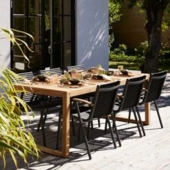 Table De Jardin EBBESKOV L90xL196 Teck -Magasin De Meubles 194467