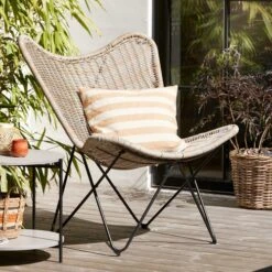 Fauteuil Lounge VALLESTRUP Naturel -Magasin De Meubles 194470