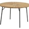 Table De Jardin BASTRUP Ø120 Naturel/noir