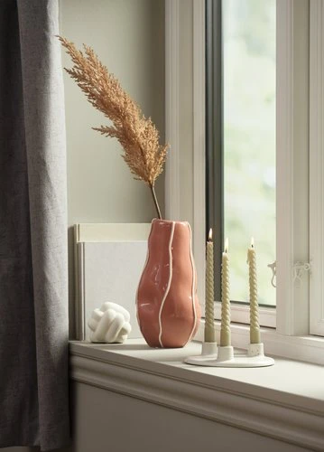 Vase ULF Ø15xH30cm Rose 2 Vase ULF Ø15xH30cm Rose – Image 2