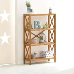 Royal Oak Étagère JANNERUP Large 4 Tablettes Chêne -Magasin De Meubles 200163