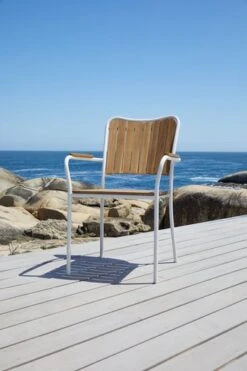 Chaise Empilable BASTRUP Naturel/blanc -Magasin De Meubles 201311