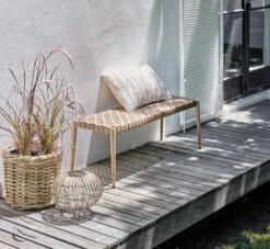 Banc De Jardin EDDERUP L110xP40 Naturel -Magasin De Meubles 201381