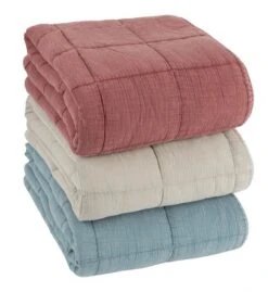 Couverture Matelassée VALMUE 130x180 Prune -Magasin De Meubles 202242 2