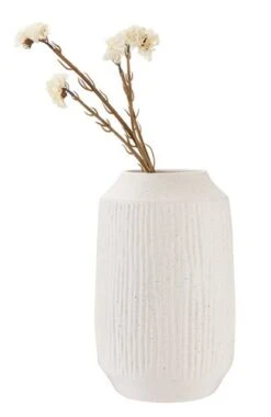 Vase CHRISTIAN Ø21xH33cm Blanc -Magasin De Meubles 204688