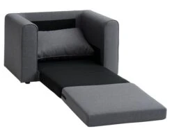 Fauteuil Convertible SKILLEBEKK Tissu Gris Foncé -Magasin De Meubles 212270