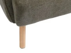 Fauteuil BREDAL Tissu Vert Olive/coloris Chêne -Magasin De Meubles 212330