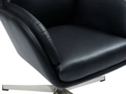 Fauteuil A/repose-pieds TANKEDAL Noir -Magasin De Meubles 212354