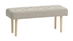 Banc HAGEBRO Tissu Sable/coloris Chêne