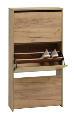 Meuble à Chaussures KULHUSE 3 Comp. Coloris Chêne Naturel -Magasin De Meubles 212485